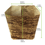 Bamboo Leaf Scoop/Tray 7oz H:Back:5.2in H:Front:3.7in W:3.5in - 25 pcs Bamboo Leaf Scoop/Tray 7oz H:Back:5.2in H:Front:3.7in W:3.5in - 25 pcs